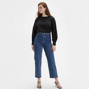 Washed Out Black Levi's Ribcage Straight Jeans 27